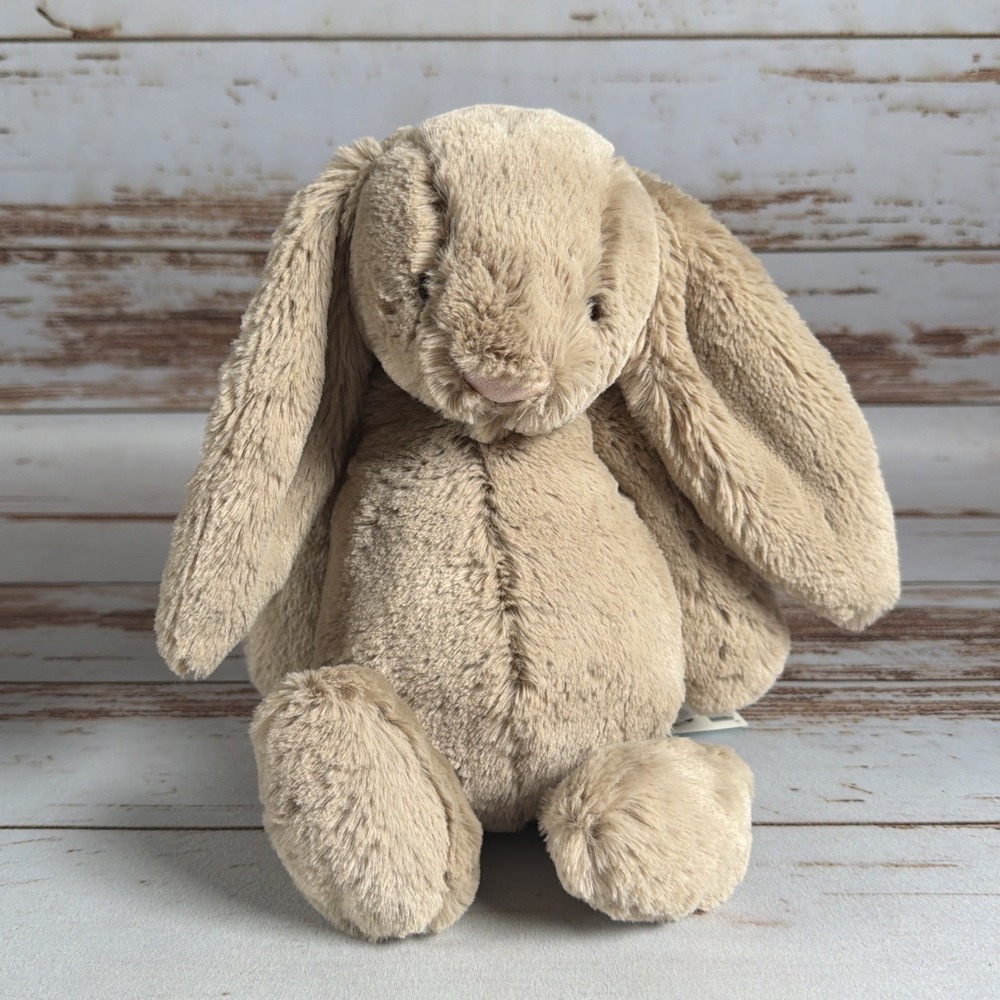 New Jellycat Bashful Beige Bunny Medium 12" Soft Plush Toy Stuffed Animal